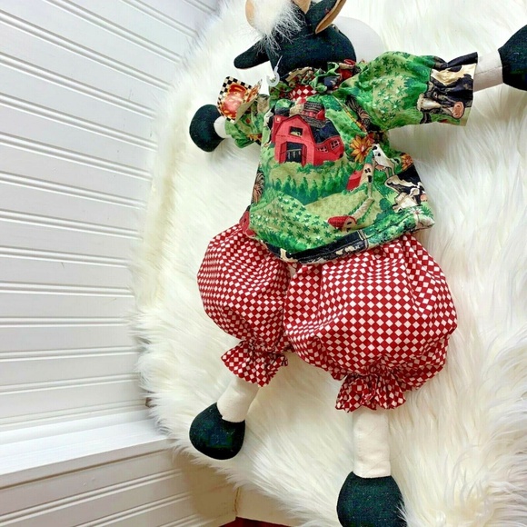 New Country Cousins Plush Cow Stuffed Animal toy 1994 Country Outfit - Picture 2 of 4